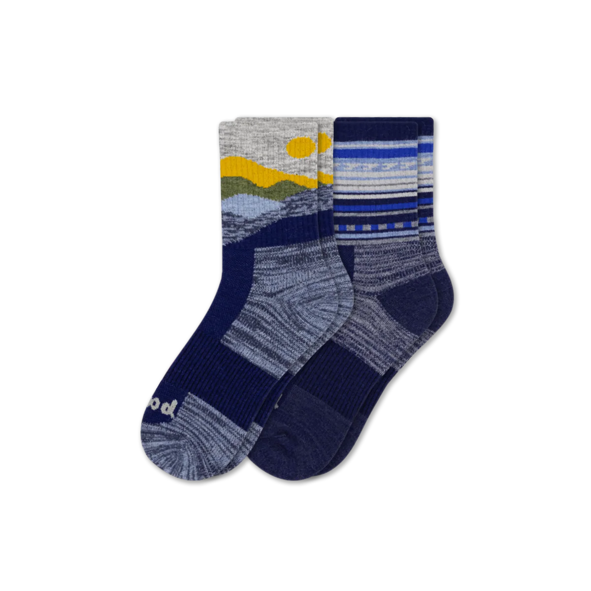 2 Pack - Men's Hiking Crew Pacas Socks - Image 16