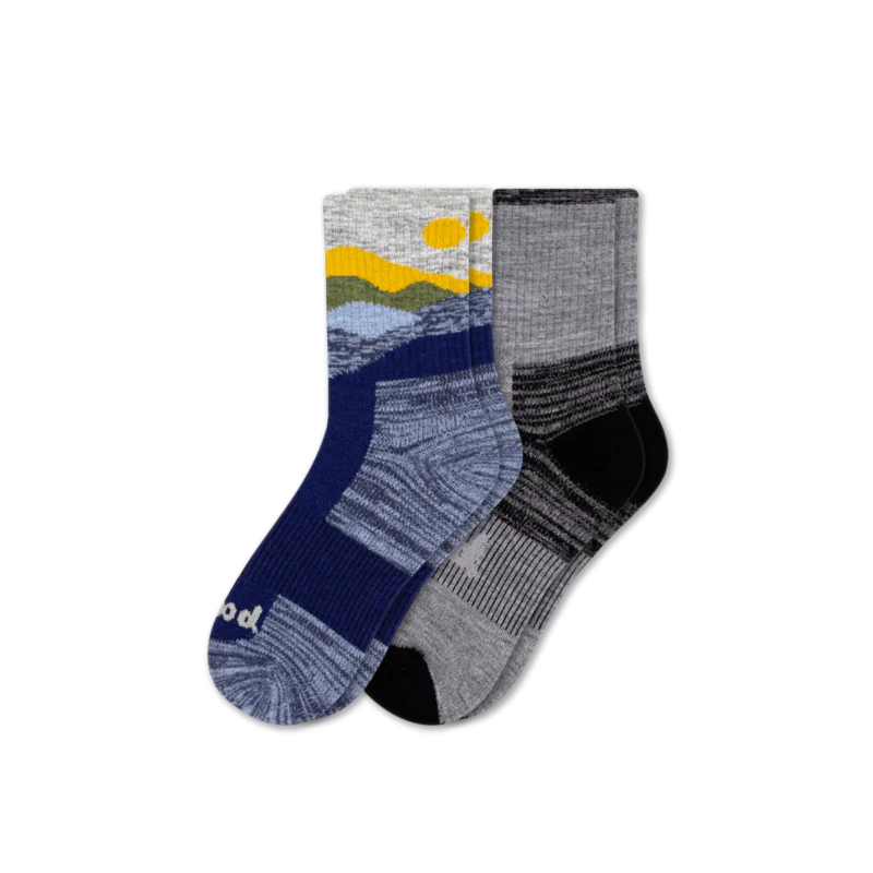 2 Pack - Men's Hiking Crew Pacas Socks - Image 6
