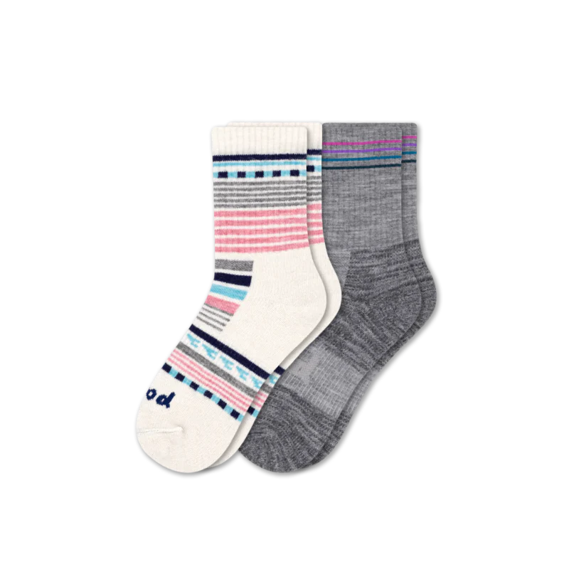 2 Pack - Women's Hiking Crew Pacas Socks - Image 4