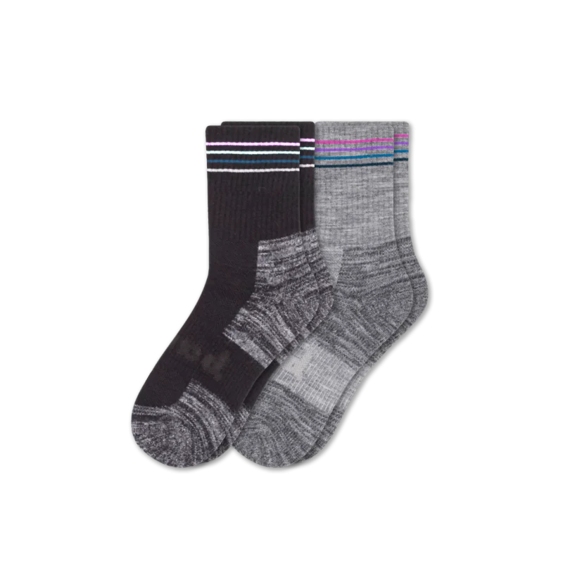 2 Pack - Women's Hiking Crew Pacas Socks - Image 5