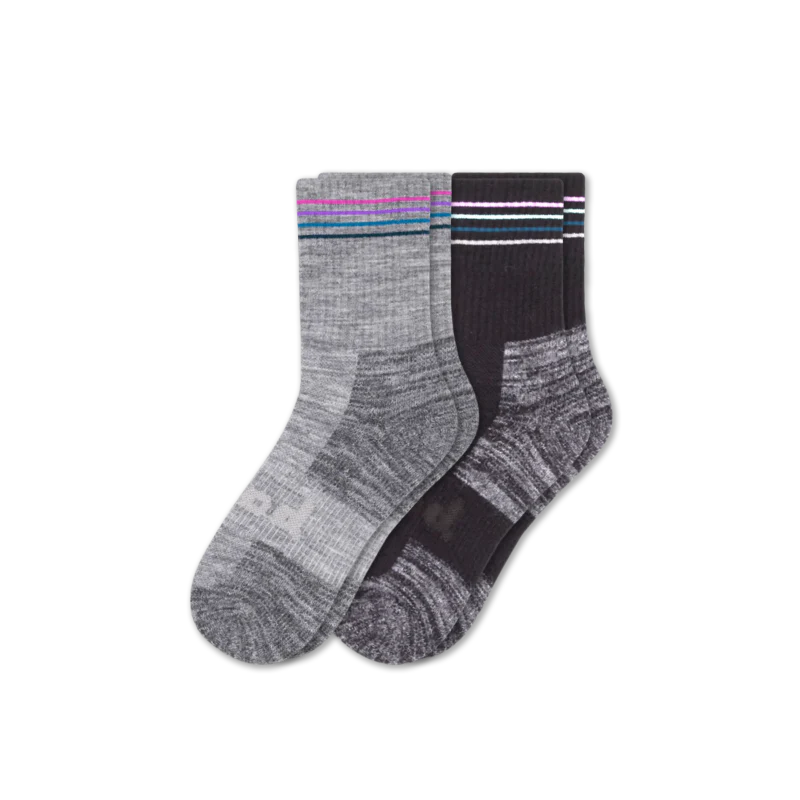 2 Pack - Women's Hiking Crew Pacas Socks - Image 6