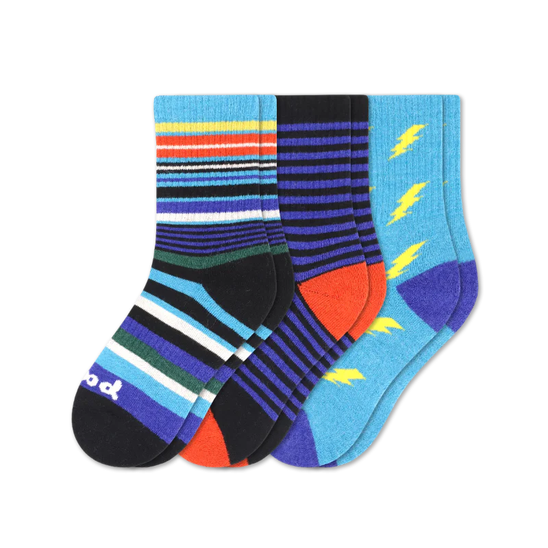 3 Pack - Kids' Crew Pacas Socks - Image 19