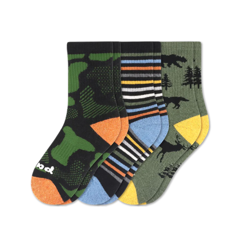 3 Pack - Kids' Crew Pacas Socks - Image 21