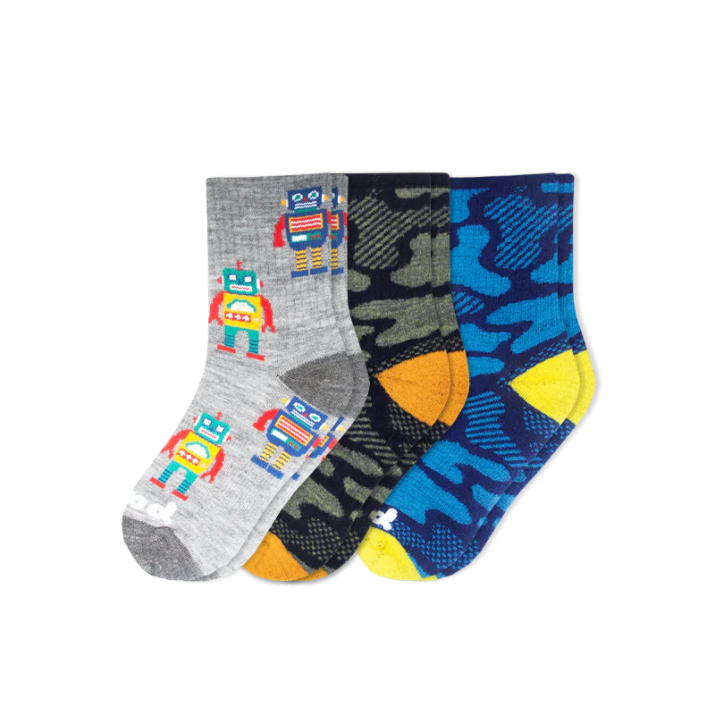 3 Pack - Kids' Crew Pacas Socks - Image 45