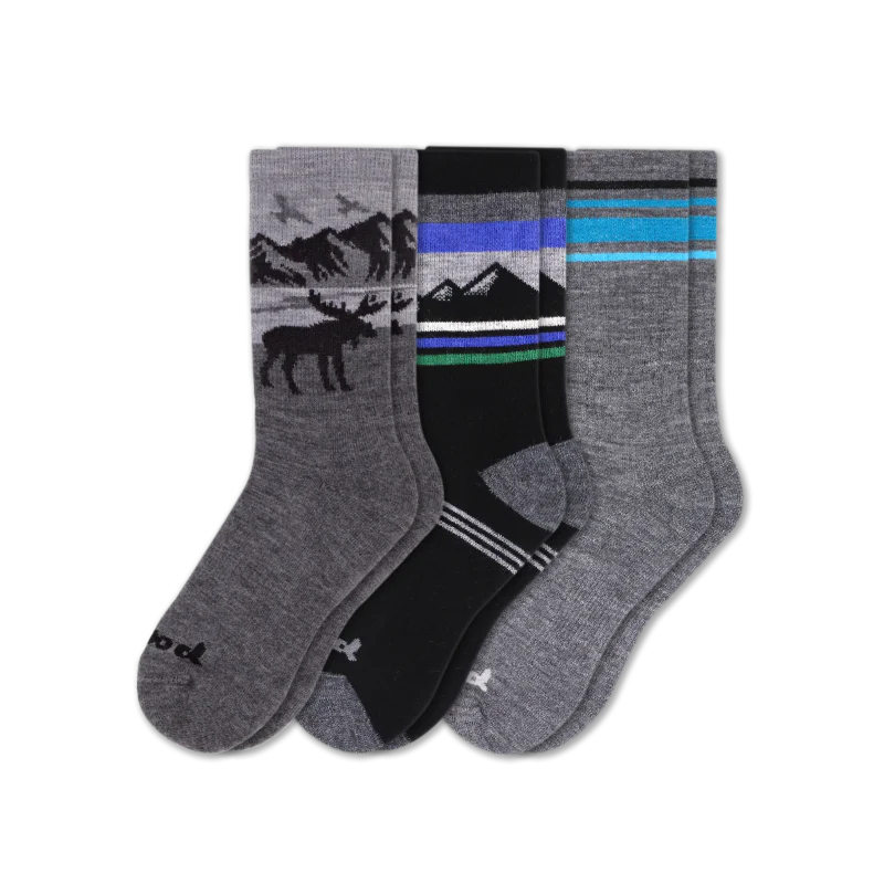 3 Pack - Men's Crew Pacas Socks - Image 140