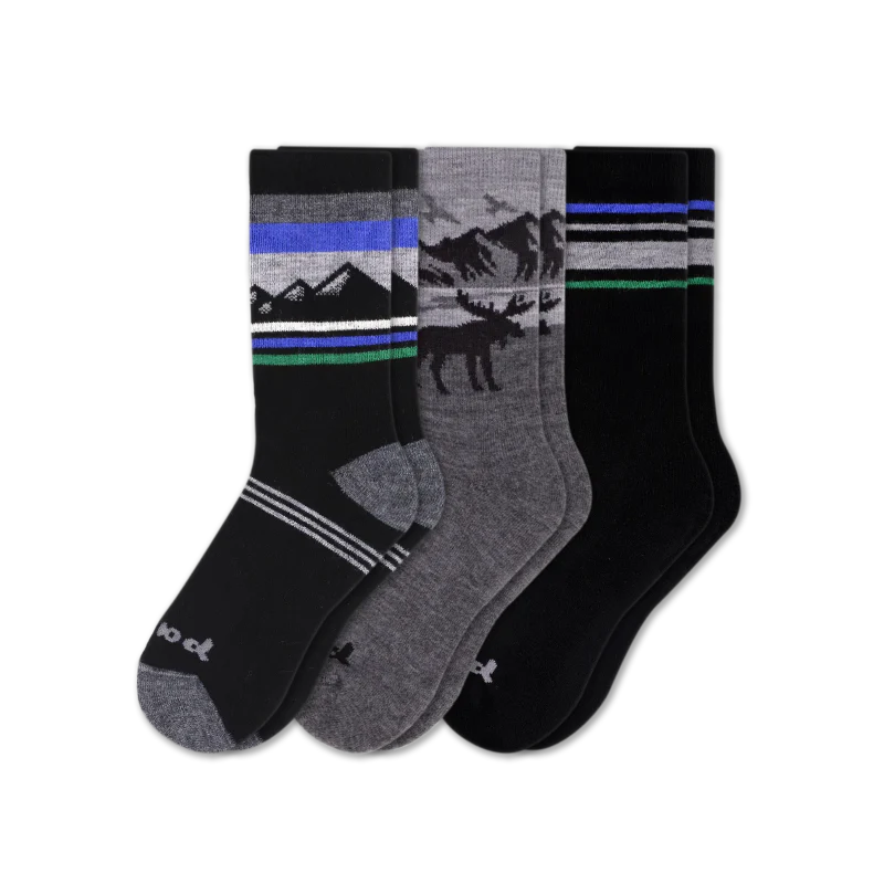 3 Pack - Men's Crew Pacas Socks - Image 18