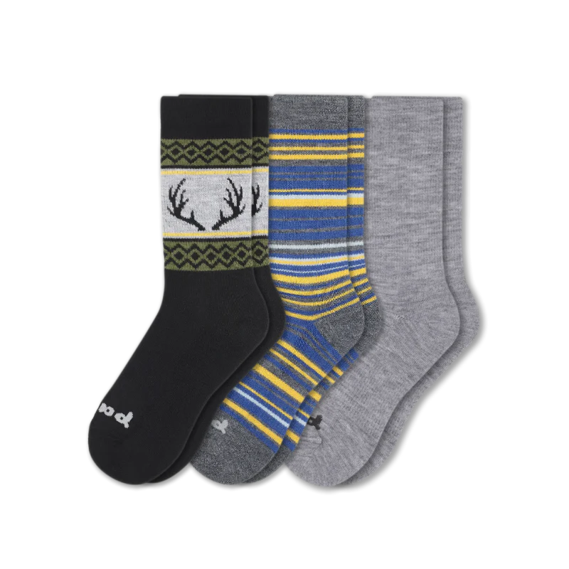 3 Pack - Men's Crew Pacas Socks - Image 195