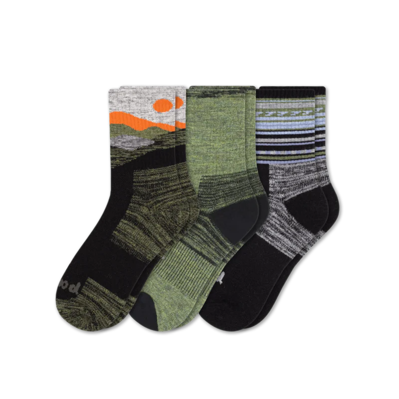 3 Pack - Men's Hiking Crew Pacas Socks - Image 5