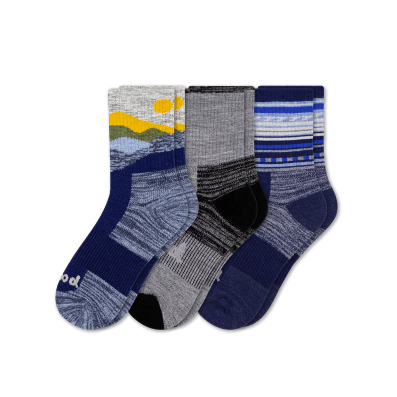 3 Pack - Men's Hiking Crew Pacas Socks - Image 7