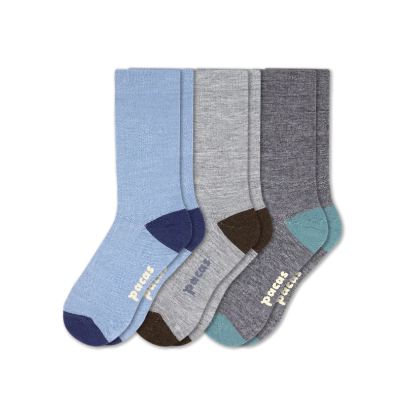 3 Pack - Men's Light-Weight Crew Pacas Socks - Image 103