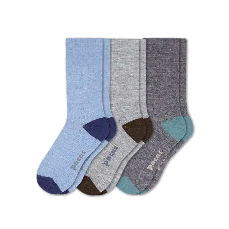 3 Pack - Men's Light-Weight Crew Pacas Socks - Image 106