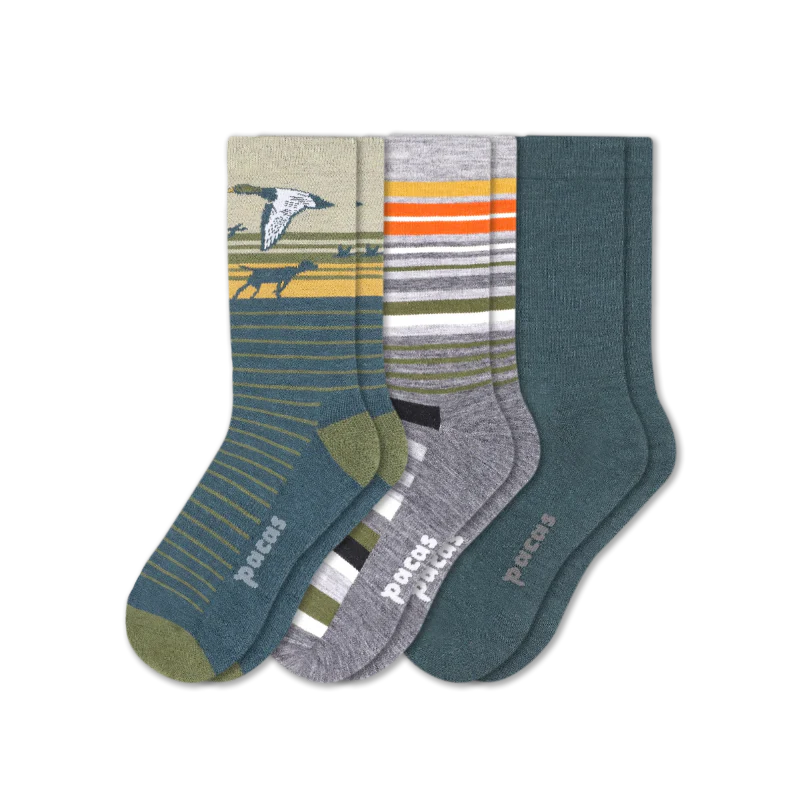 3 Pack - Men's Light-Weight Crew Pacas Socks - Image 107