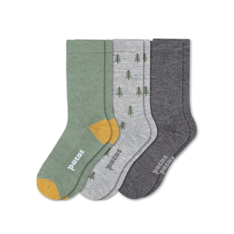 3 Pack - Men's Light-Weight Crew Pacas Socks - Image 115