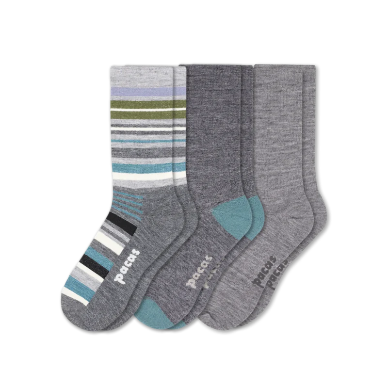 3 Pack - Men's Light-Weight Crew Pacas Socks - Image 118