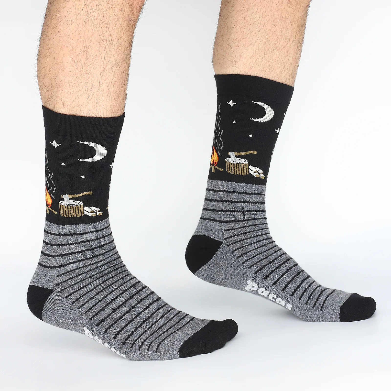 3 Pack - Men's Light-Weight Crew Pacas Socks - Image 124