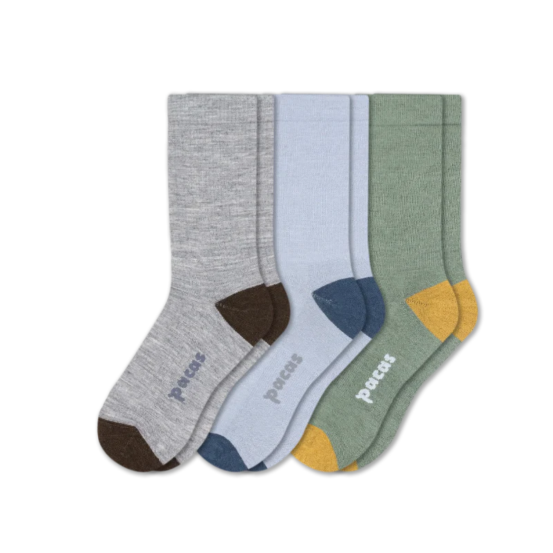 3 Pack - Men's Light-Weight Crew Pacas Socks - Image 139