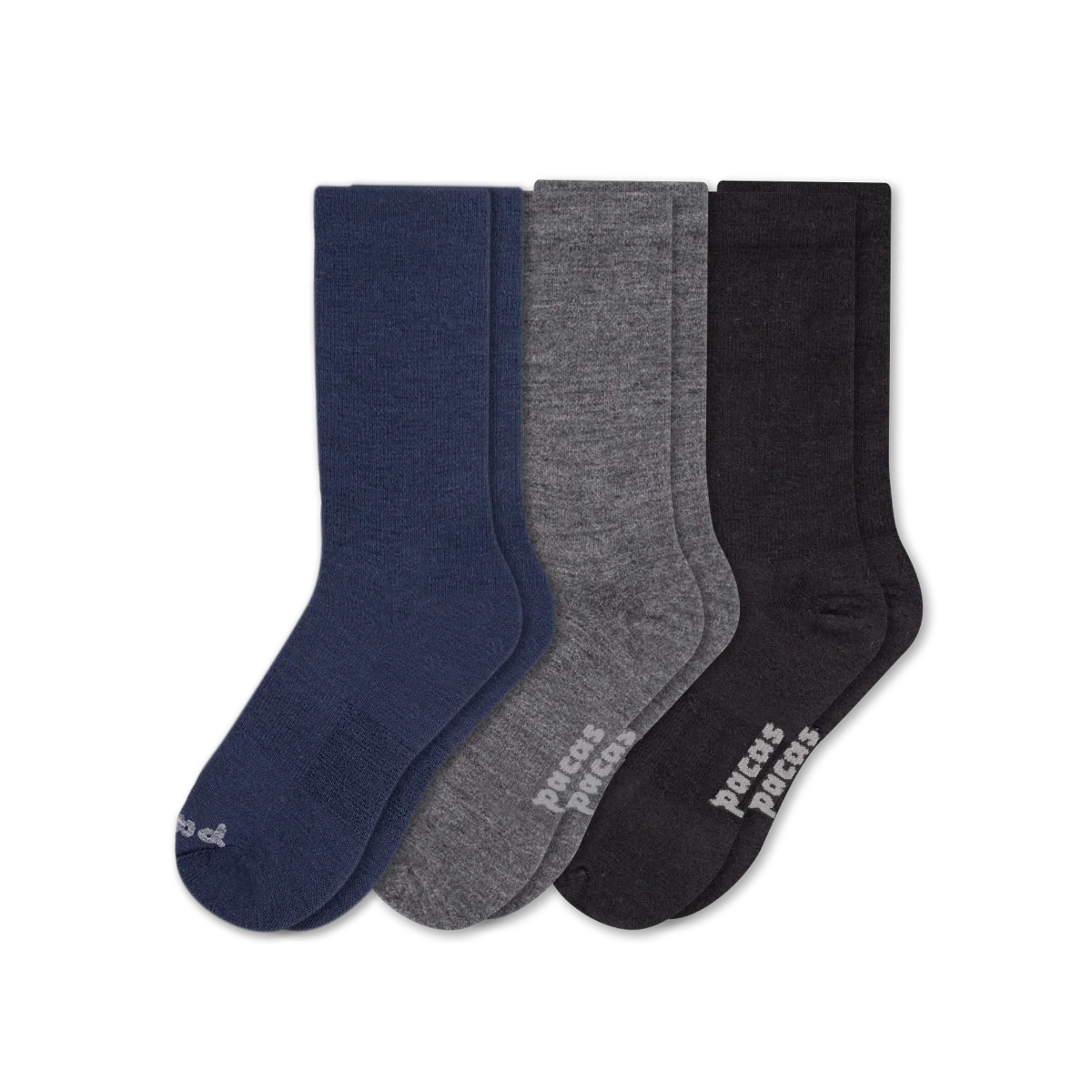 3 Pack - Men's Light-Weight Crew Pacas Socks - Image 156