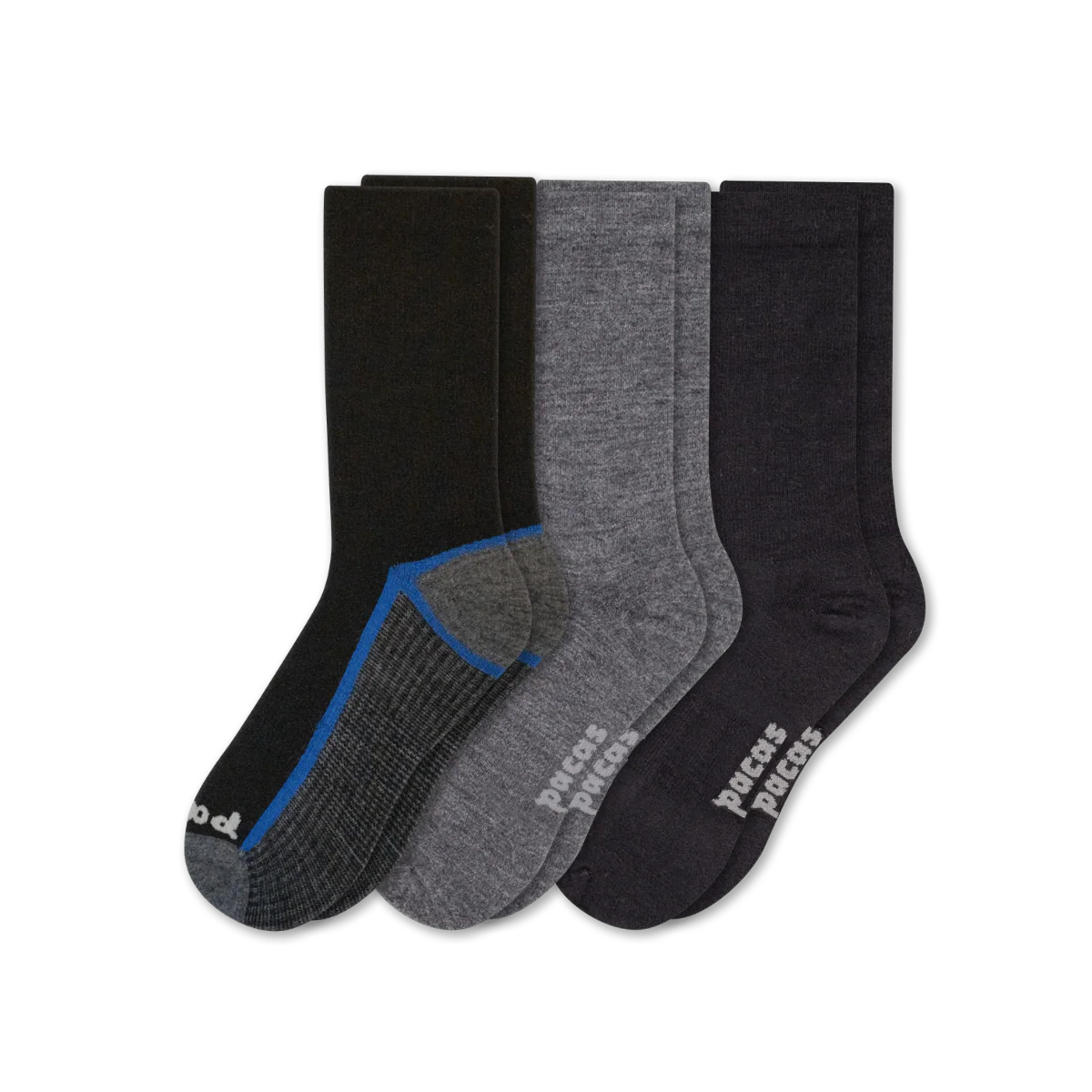 3 Pack - Men's Light-Weight Crew Pacas Socks - Image 160