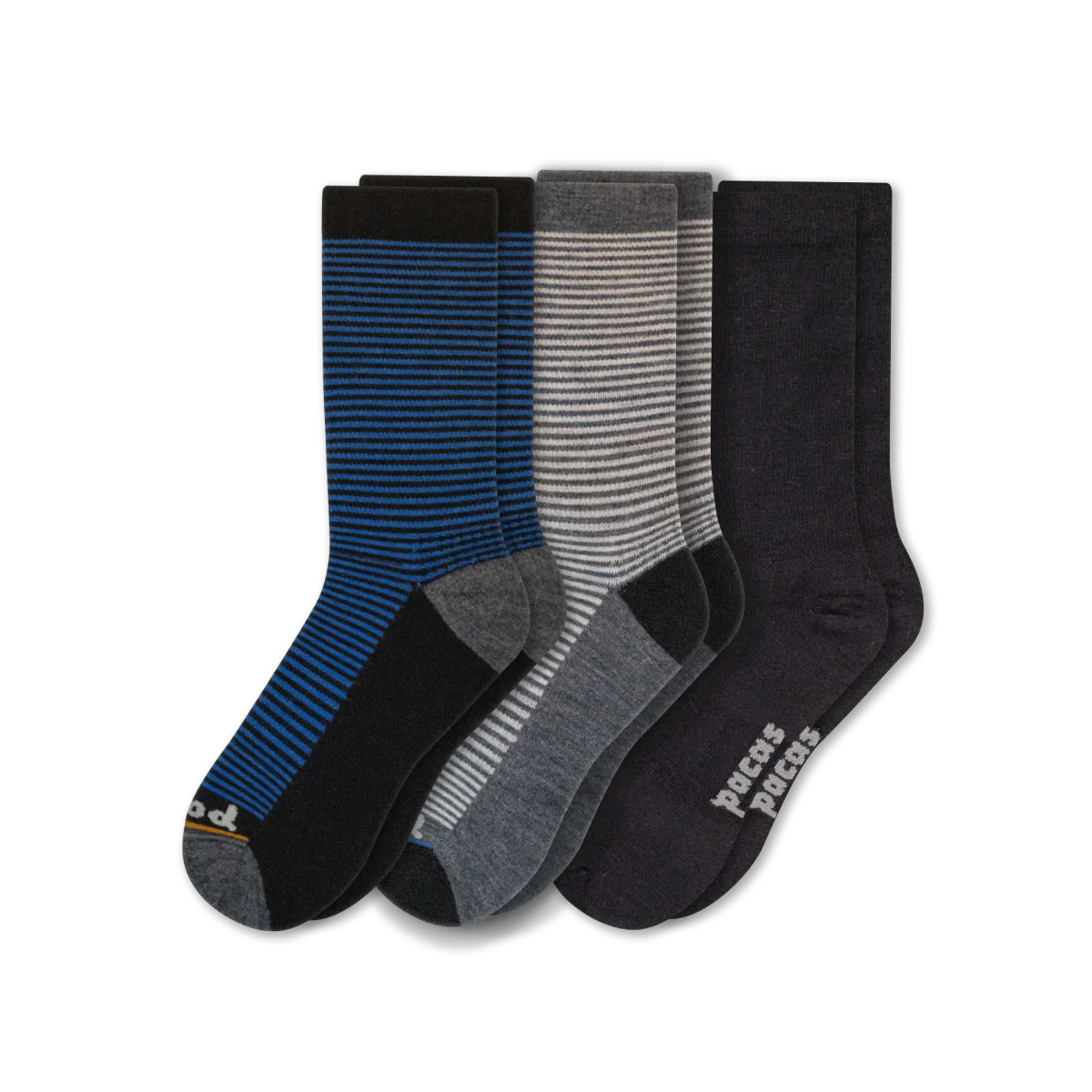 3 Pack - Men's Light-Weight Crew Pacas Socks - Image 161