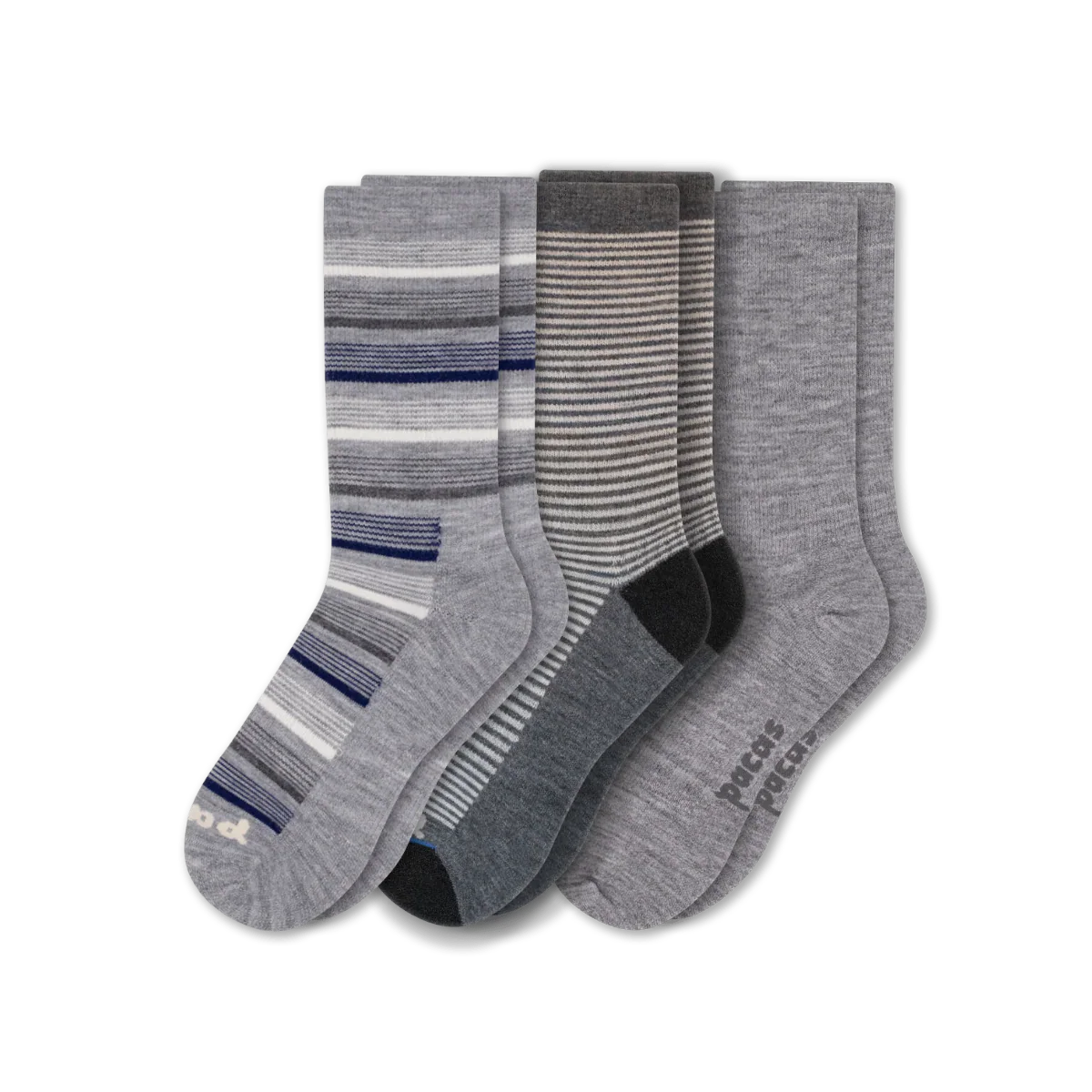 3 Pack - Men's Light-Weight Crew Pacas Socks - Image 167