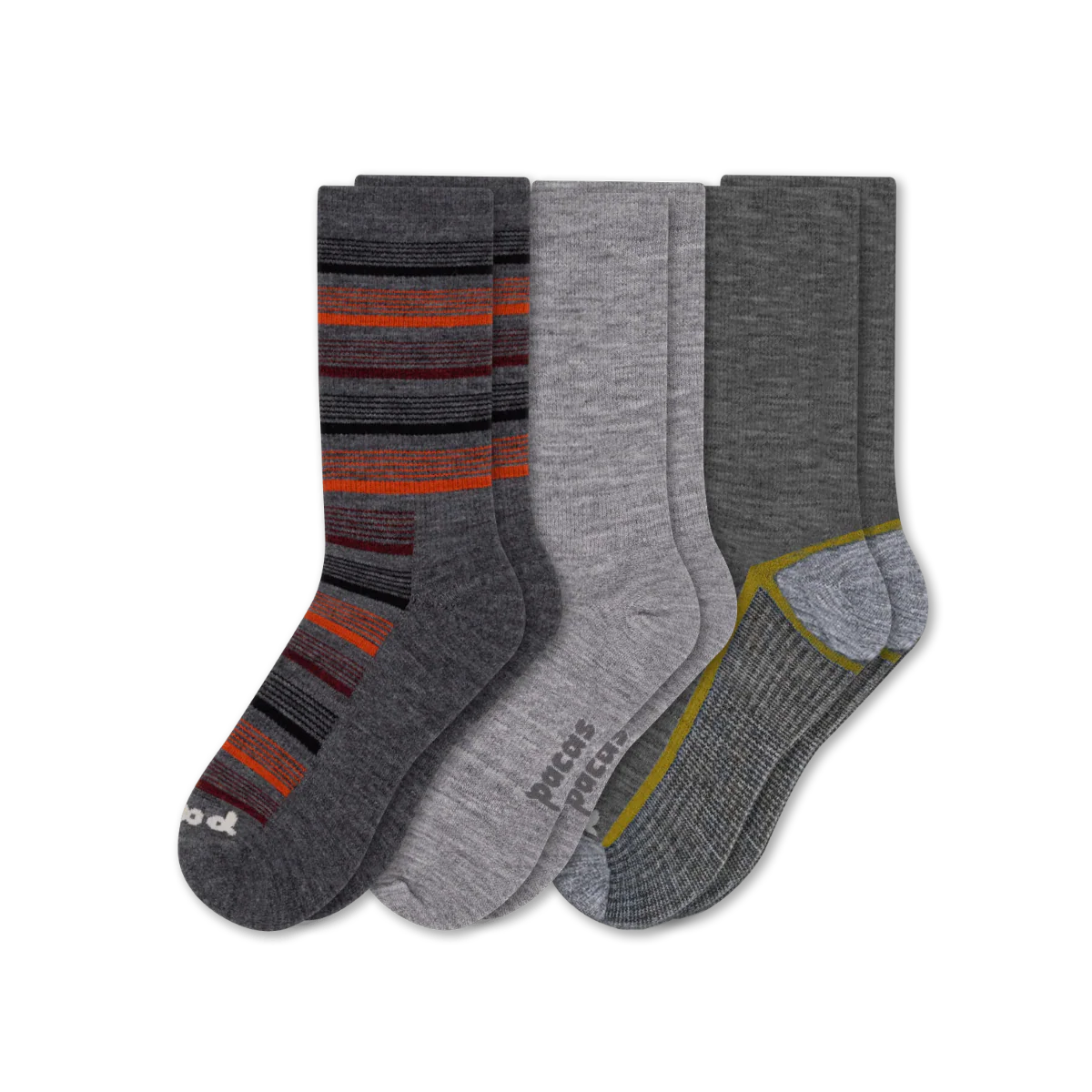 3 Pack - Men's Light-Weight Crew Pacas Socks - Image 168