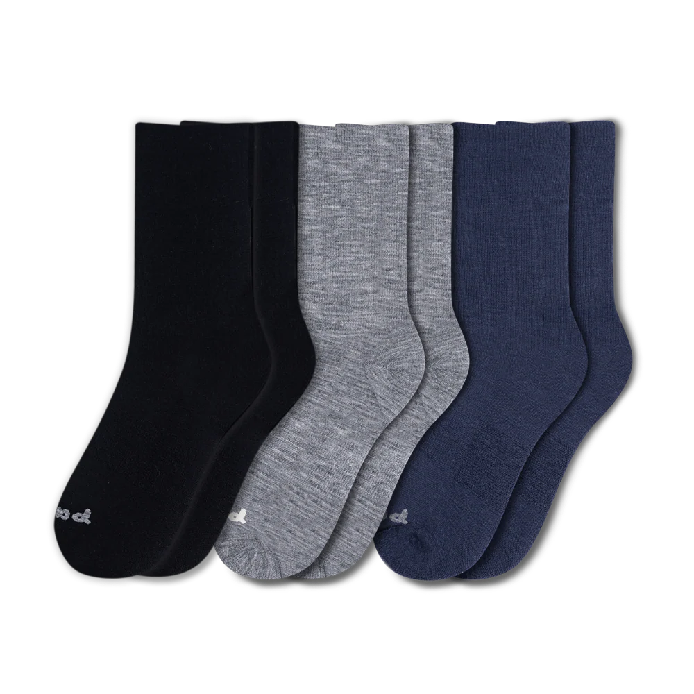 3 Pack - Men's Light-Weight Crew Pacas Socks - Image 3