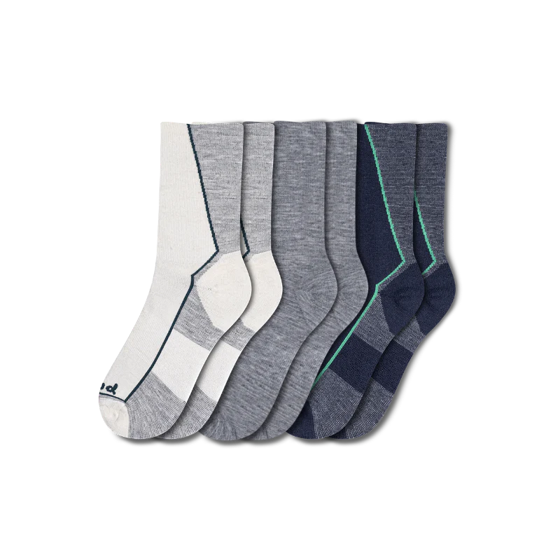 3 Pack - Men's Light-Weight Crew Pacas Socks - Image 45