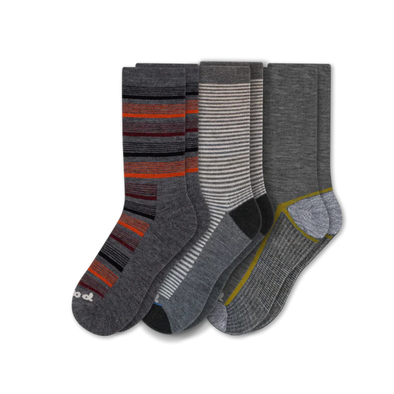 3 Pack - Men's Light-Weight Crew Pacas Socks - Image 48