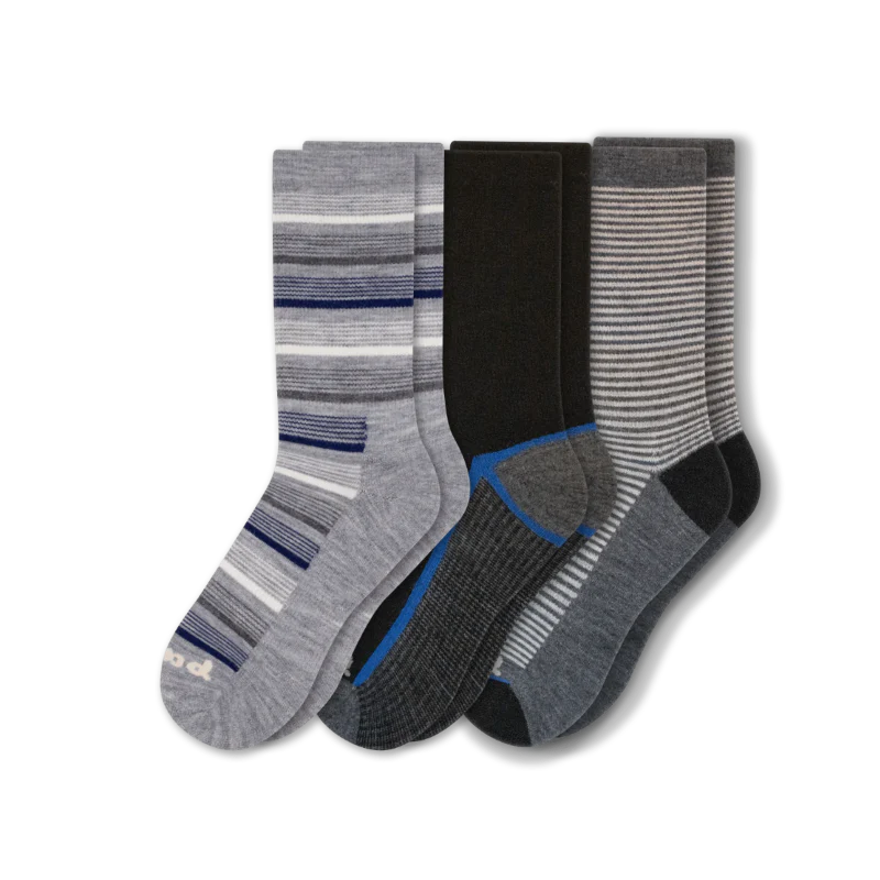 3 Pack - Men's Light-Weight Crew Pacas Socks - Image 49