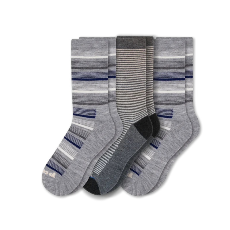 3 Pack - Men's Light-Weight Crew Pacas Socks - Image 51