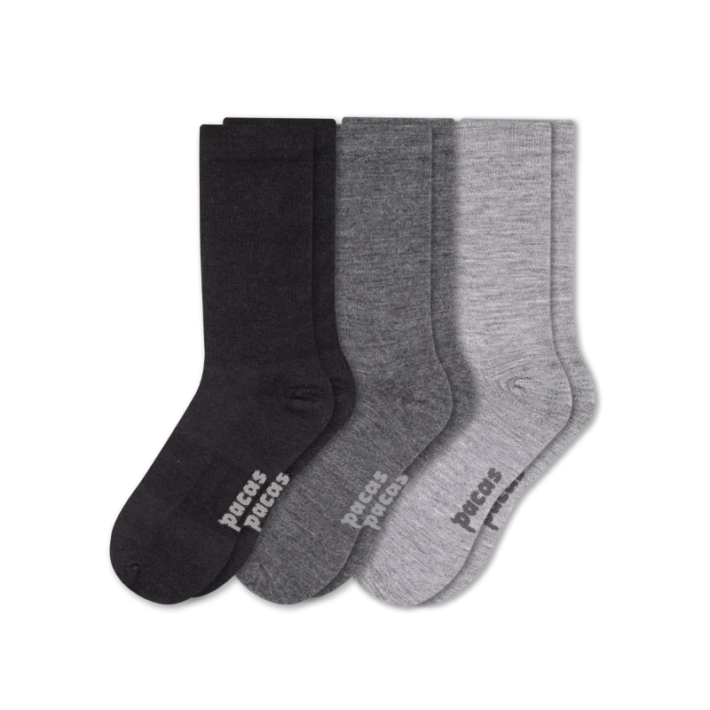 3 Pack - Men's Light-Weight Crew Pacas Socks - Image 64