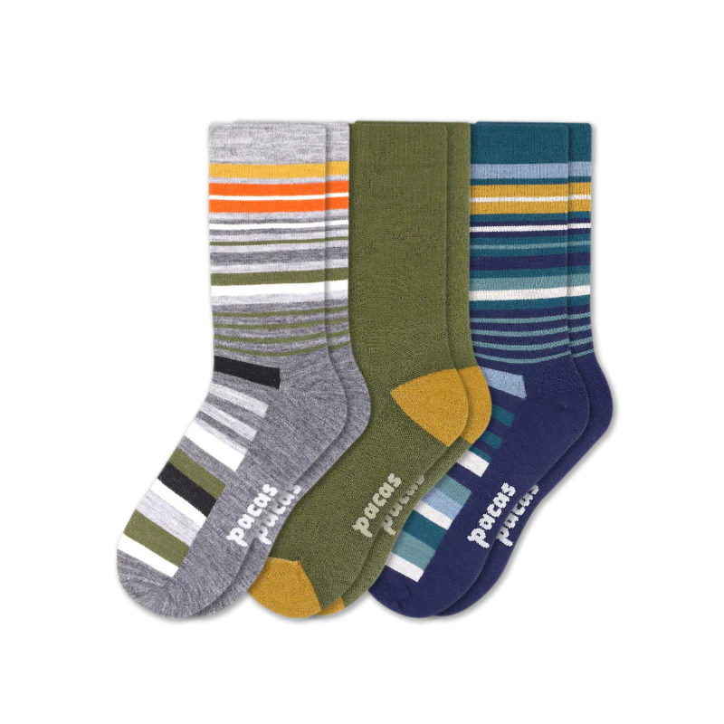 3 Pack - Men's Light-Weight Crew Pacas Socks - Image 80