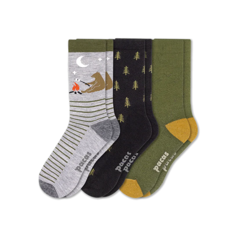 3 Pack - Men's Light-Weight Crew Pacas Socks - Image 82