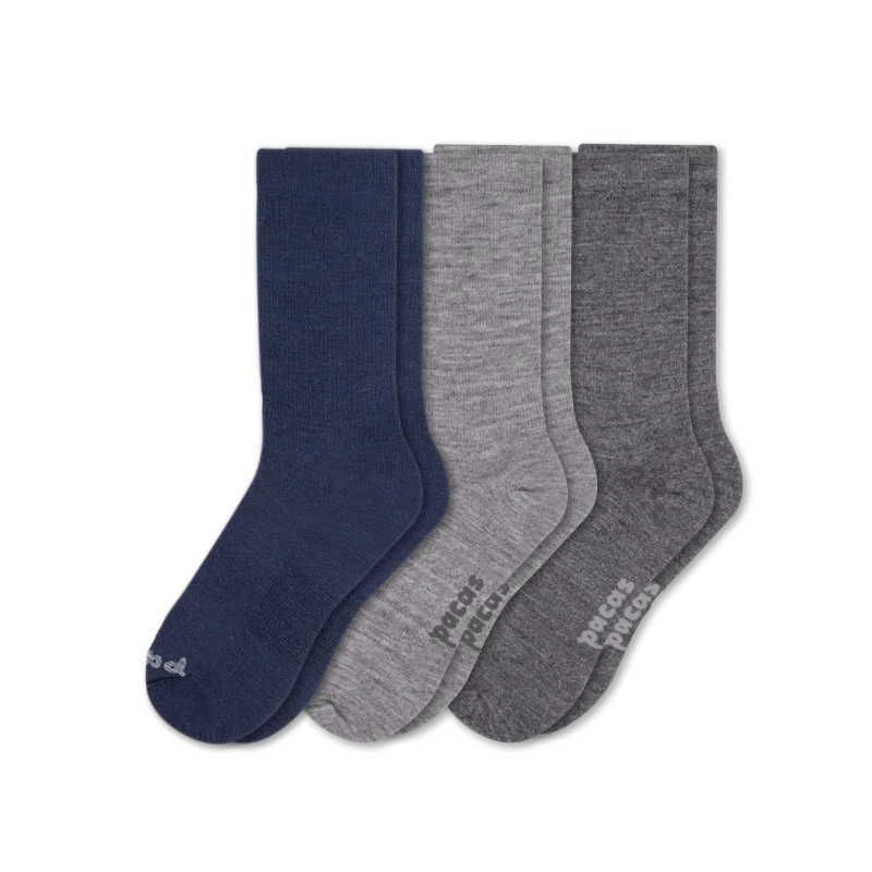 3 Pack - Men's Light-Weight Crew Pacas Socks - Image 83