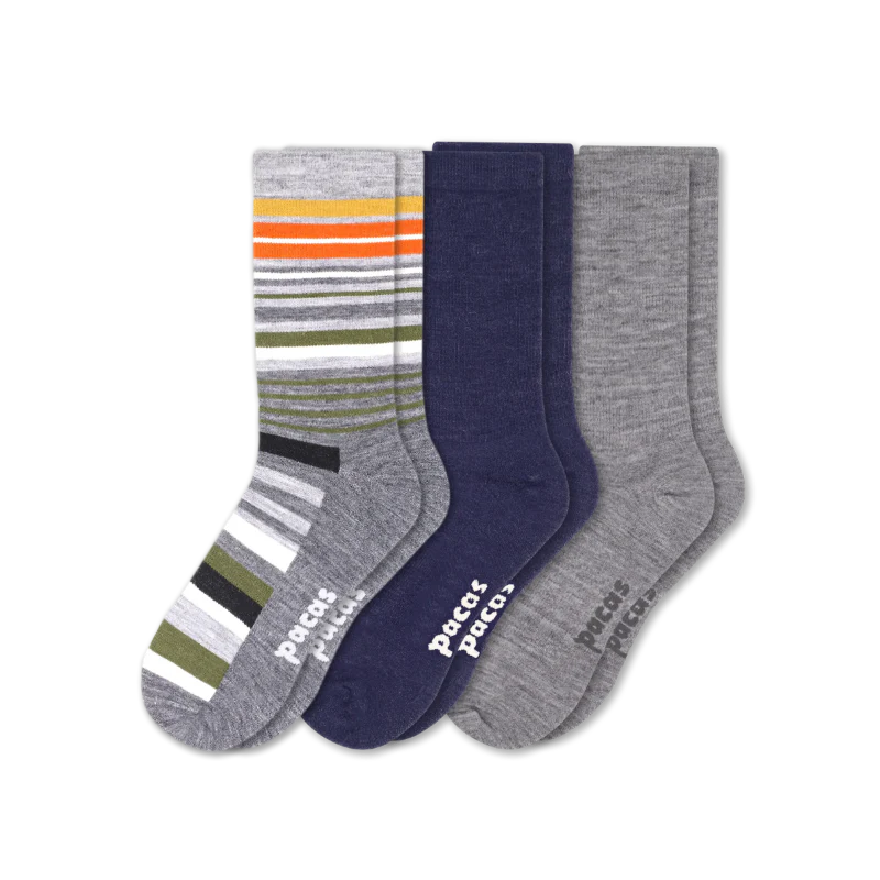 3 Pack - Men's Light-Weight Crew Pacas Socks - Image 86