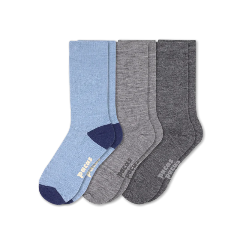 3 Pack - Men's Light-Weight Crew Pacas Socks - Image 87