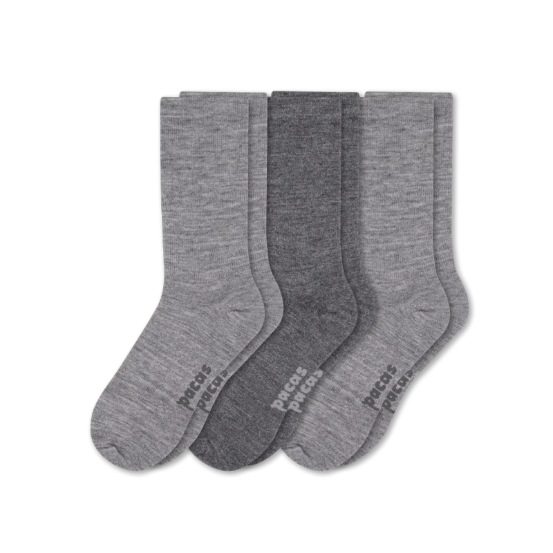 3 Pack - Men's Light-Weight Crew Pacas Socks - Image 92