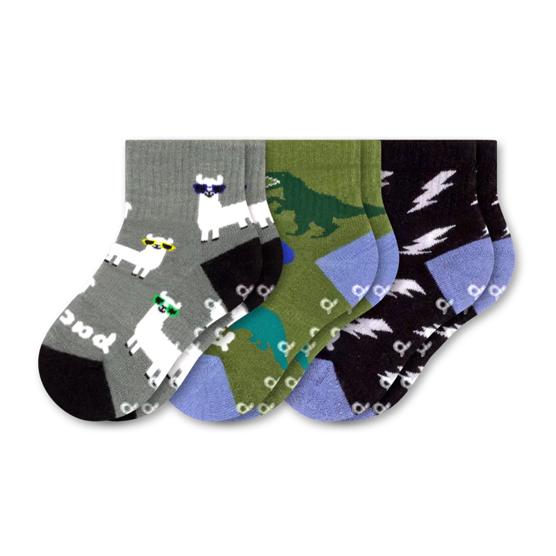 3 Pack - Toddler Pacas Gripper Socks - Image 17