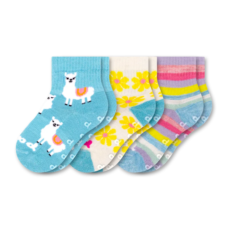 3 Pack - Toddler Pacas Gripper Socks - Image 18