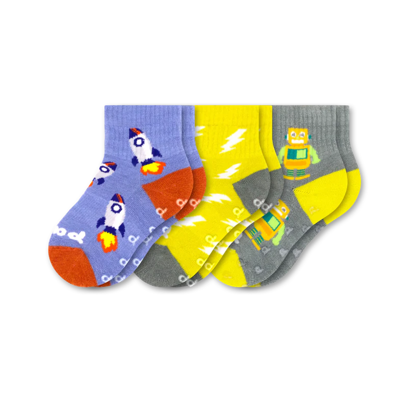 3 Pack - Toddler Pacas Gripper Socks - Image 20
