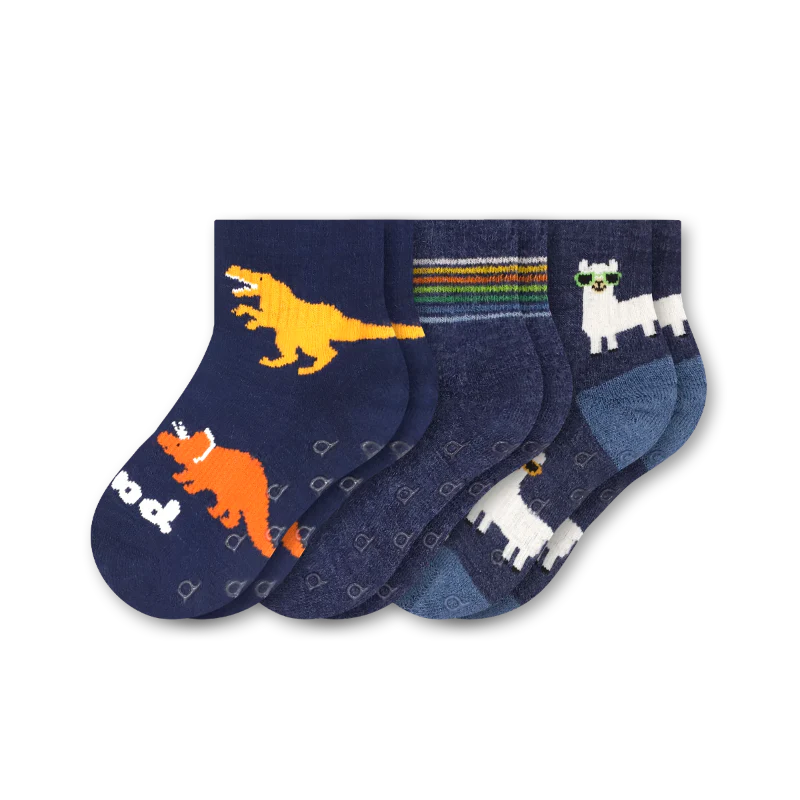 3 Pack - Toddler Pacas Gripper Socks - Image 22