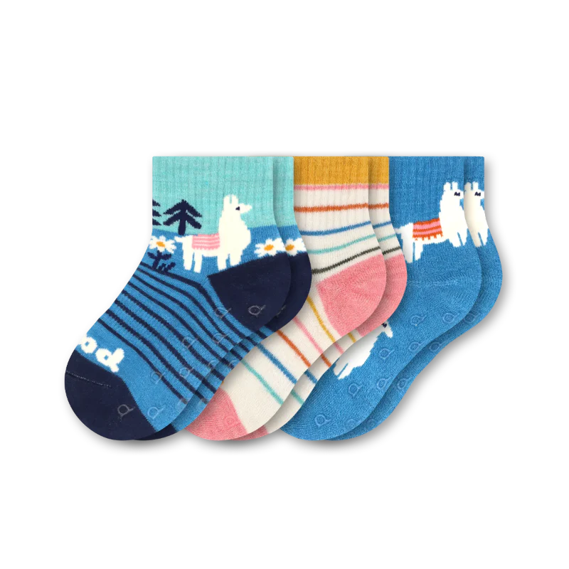 3 Pack - Toddler Pacas Gripper Socks - Image 26