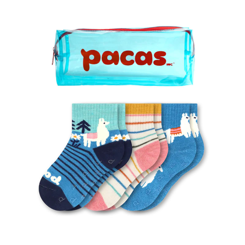 3 Pack - Toddler Pacas Gripper Socks - Image 38