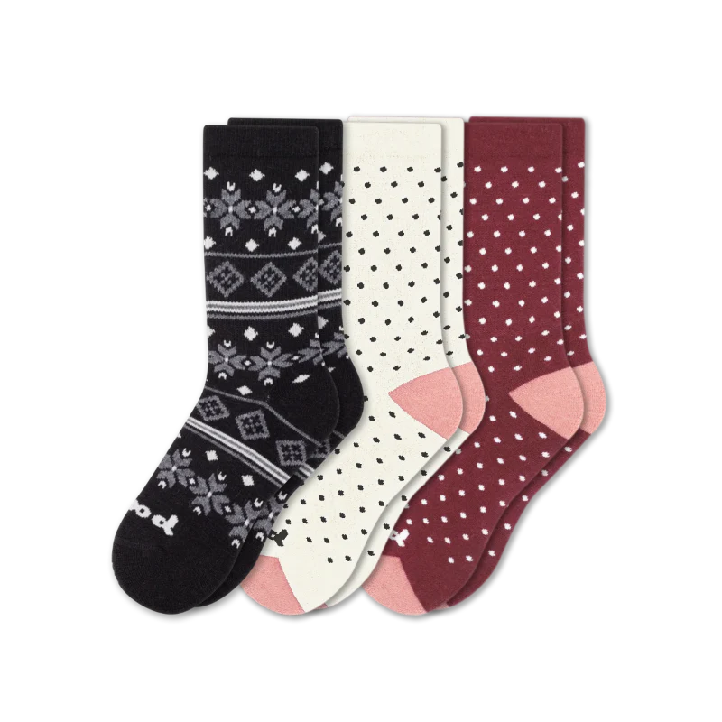 3 Pack - Women's Crew Pacas Socks - Image 100