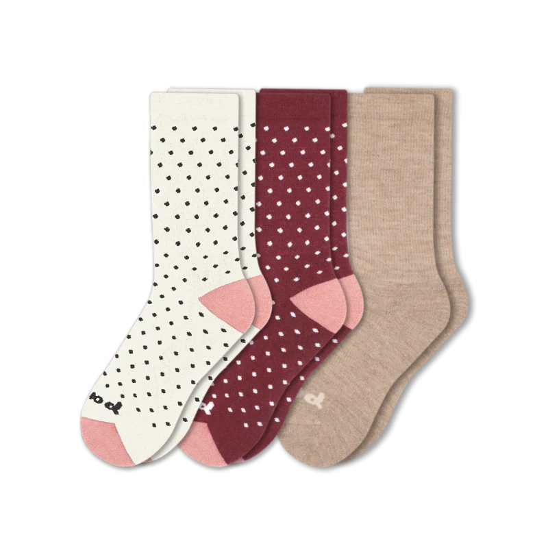 3 Pack - Women's Crew Pacas Socks - Image 114