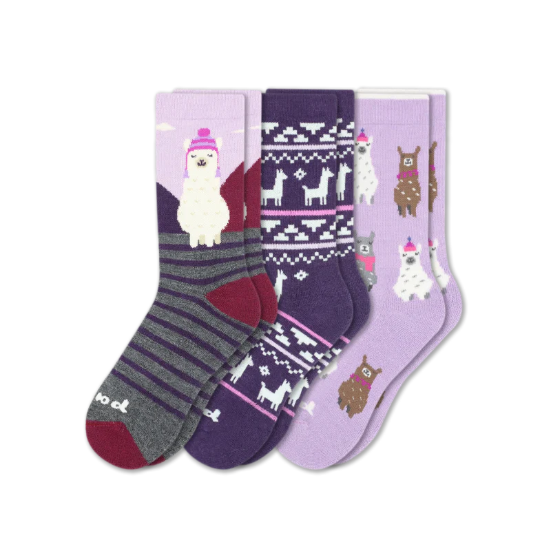 3 Pack - Women's Crew Pacas Socks - Image 116