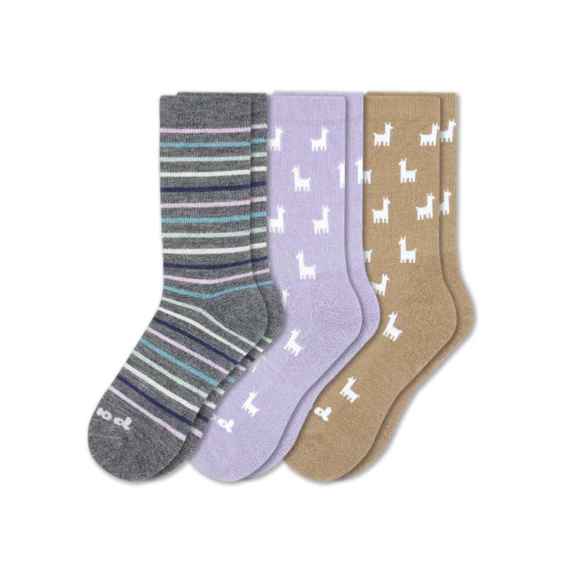 3 Pack - Women's Crew Pacas Socks - Image 121