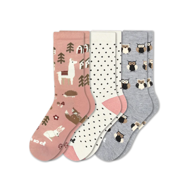 3 Pack - Women's Crew Pacas Socks - Image 123