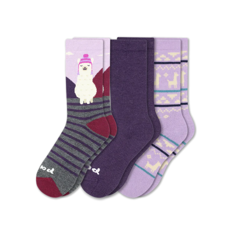 3 Pack - Women's Crew Pacas Socks - Image 124