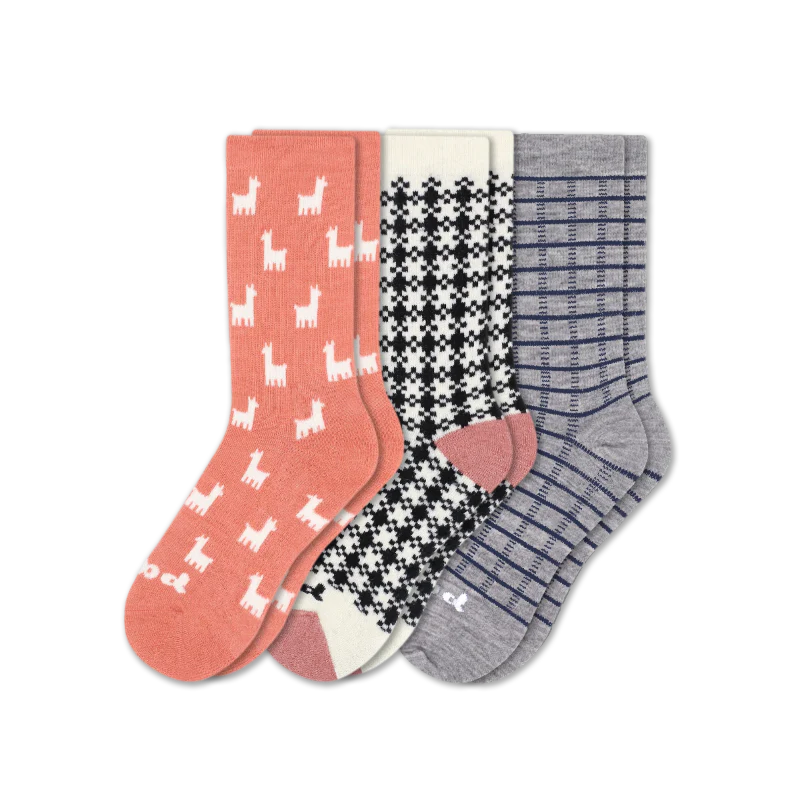 3 Pack - Women's Crew Pacas Socks - Image 133
